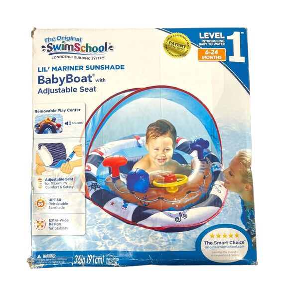 Swim School Baby Boat Perfect Fit Baby Boat Adjustable seat with 6-24moss SU636 - Picture 1 of 8